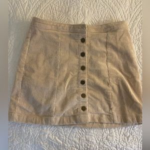 Corduroy cream white skirt